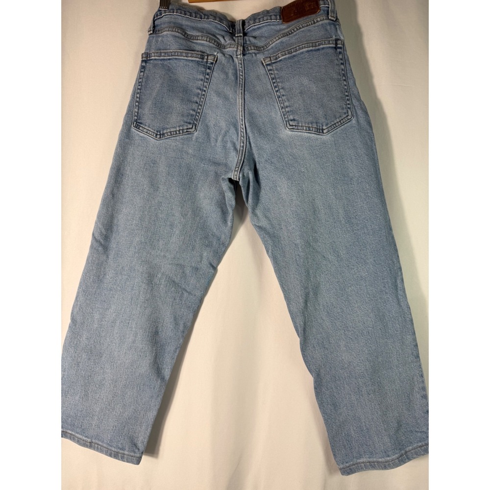 VTG Lands End Womens High Rise Straight Leg Jeans Light Wash Blue Denim - Picture 7 of 13